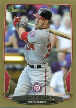 2013 Bowman Baseball "Main Set Gold" Parallel Cards - Picture 268 of 389