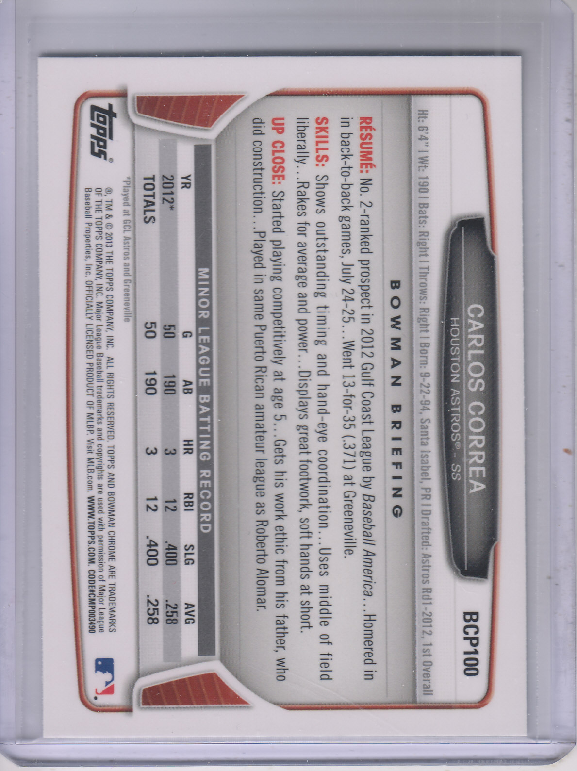2013 Bowman Chrome Baseball Part 2 - Picture 193 of 319