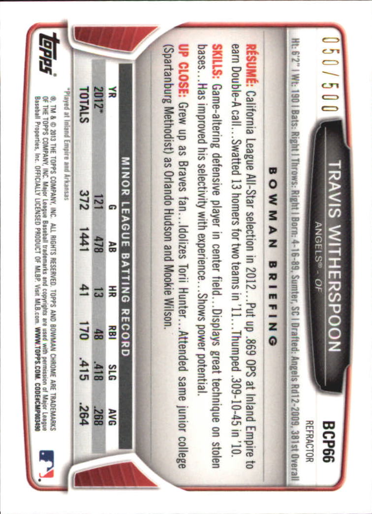 2013 Bowman Chrome Baseball Part 4 - Picture 174 of 316