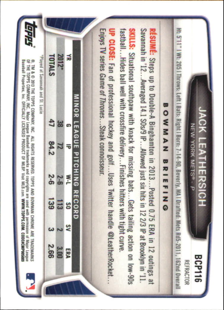 2013 Bowman Chrome Baseball Part 4 - Picture 187 of 316