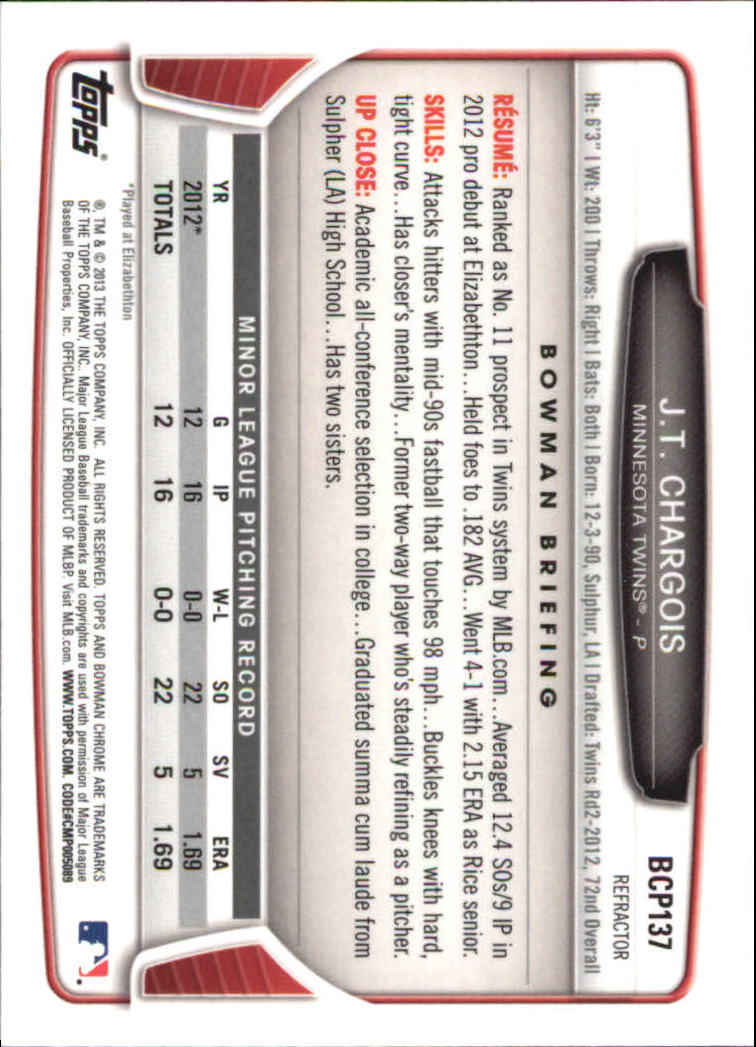 2013 Bowman Chrome Baseball Part 4 - Picture 211 of 316