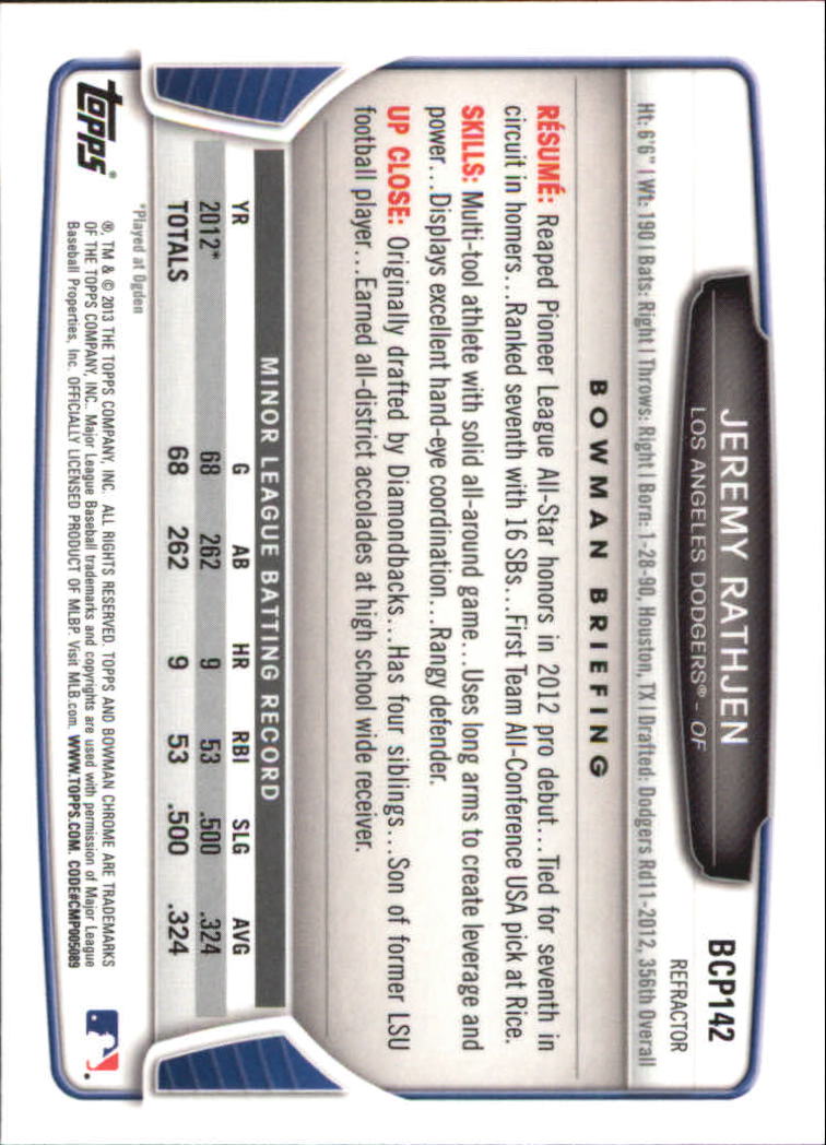 2013 Bowman Chrome Baseball Part 4 - Picture 217 of 316