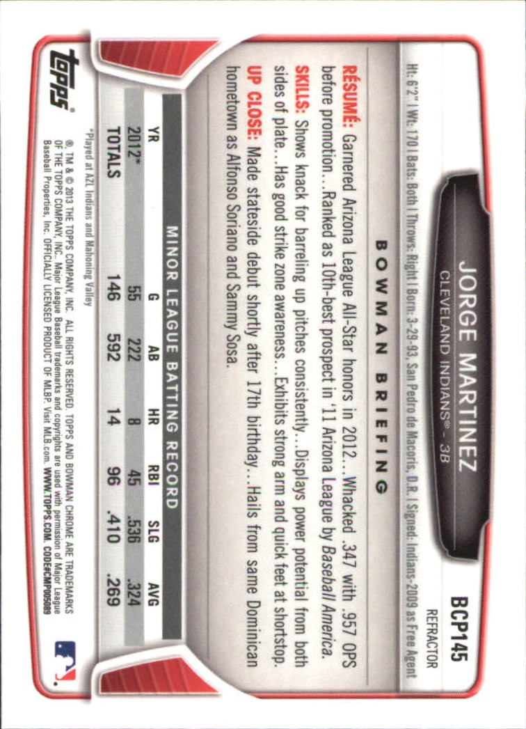 2013 Bowman Chrome Baseball Part 4 - Picture 221 of 316