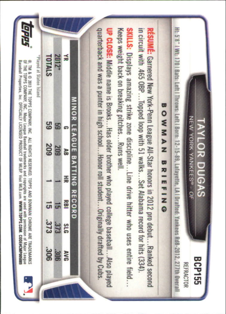 2013 Bowman Chrome Baseball Part 4 - Picture 233 of 316