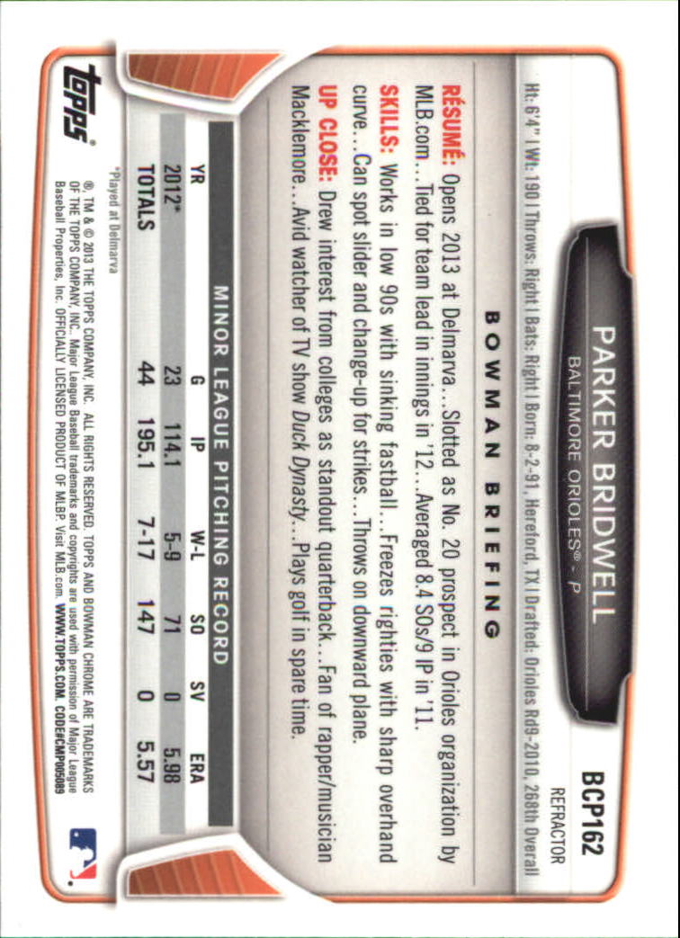 2013 Bowman Chrome Baseball Part 4 - Picture 243 of 316