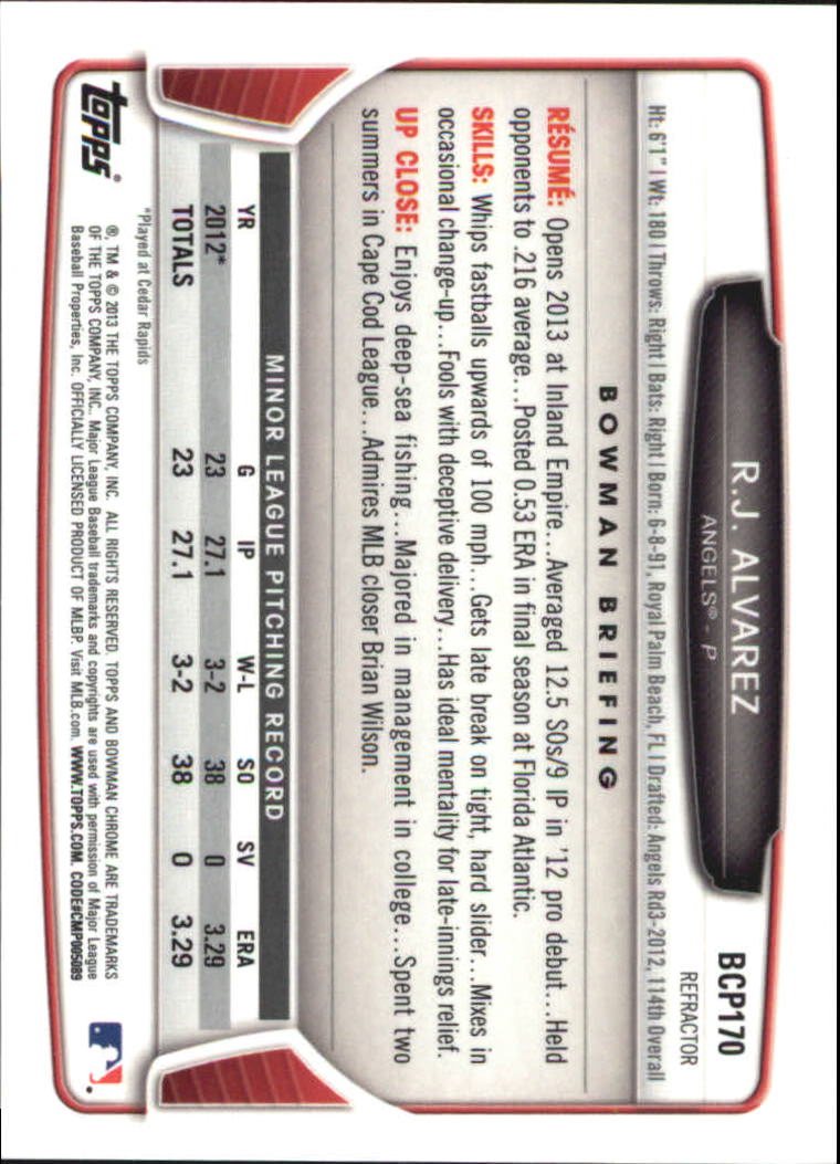 2013 Bowman Chrome Baseball Part 4 - Picture 256 of 316