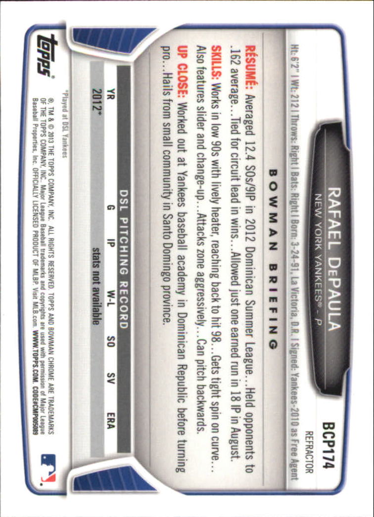 2013 Bowman Chrome Baseball Part 4 - Picture 260 of 316