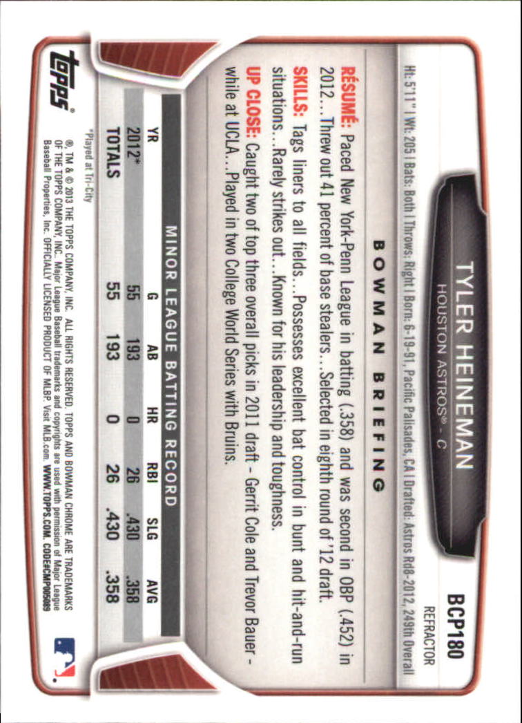 2013 Bowman Chrome Baseball Part 4 - Picture 270 of 316