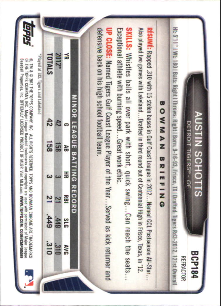 2013 Bowman Chrome Baseball Part 4 - Picture 274 of 316