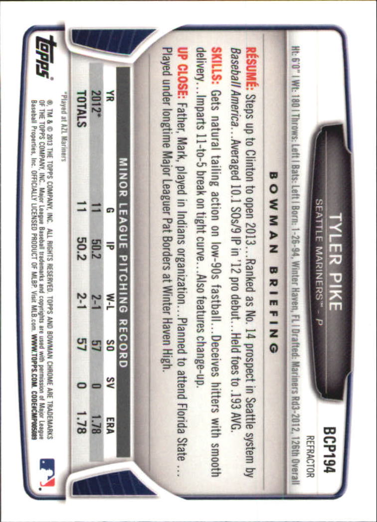 2013 Bowman Chrome Baseball Part 4 - Picture 288 of 316