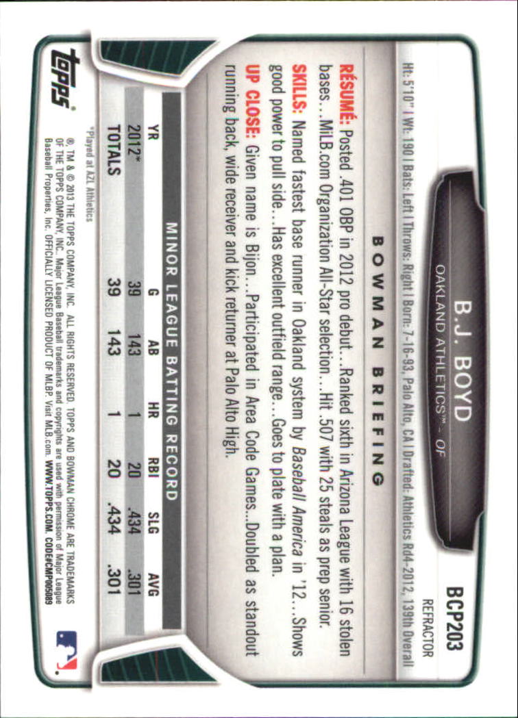 2013 Bowman Chrome Baseball Part 4 - Picture 294 of 316