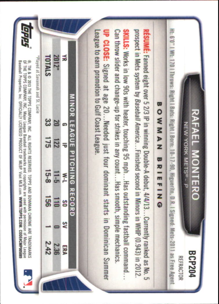 2013 Bowman Chrome Baseball Part 4 - Picture 296 of 316