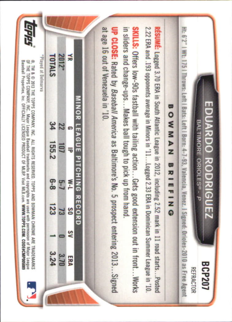 2013 Bowman Chrome Baseball Part 4 - Picture 300 of 316