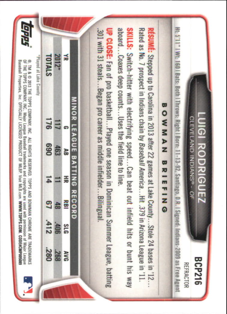 2013 Bowman Chrome Baseball Part 4 - Picture 311 of 316
