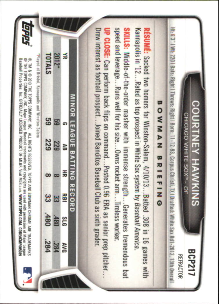 2013 Bowman Chrome Baseball Part 4 - Picture 313 of 316