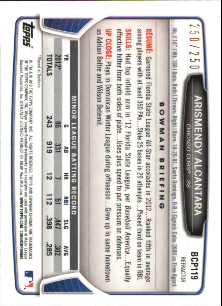 2013 Bowman Chrome Baseball Part 4 - Picture 34 of 316