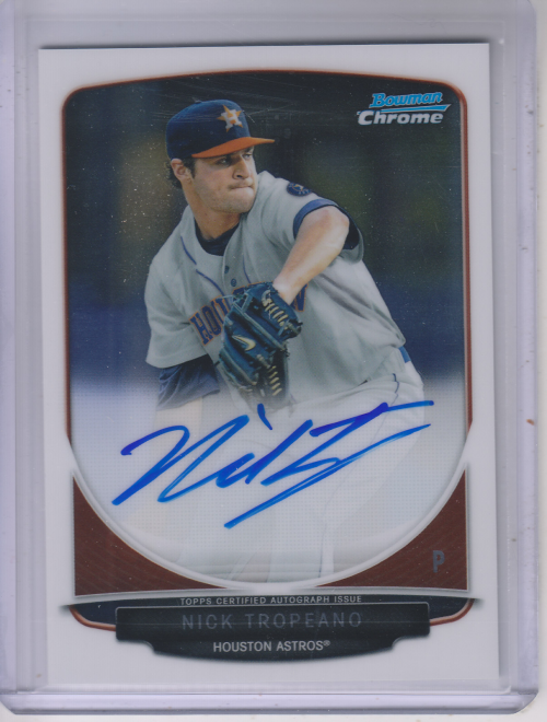 2013 Bowman Chrome Prospect Autographs #NTR Nick Tropeano