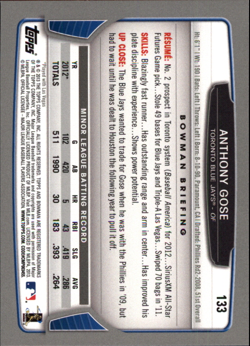 2013 Bowman Baseball "Main Set Red and Silver Ice" Parallel Cards - Picture 22 of 31