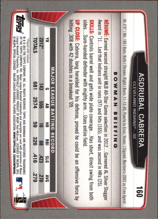 2013 Bowman Baseball "Main Set Red and Silver Ice" Parallel Cards - Picture 24 of 31