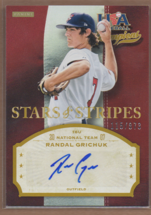 2013 USA Baseball Champions Stars and Stripes Signatures #59 Randal Grichuk/873