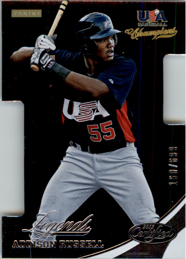 2013 USA Baseball Champions Legends Certified Die-Cuts #20 Addison Russell
