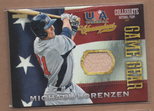 2013 USA Baseball Champions Game Gear Bats #9 Michael Lorenzen