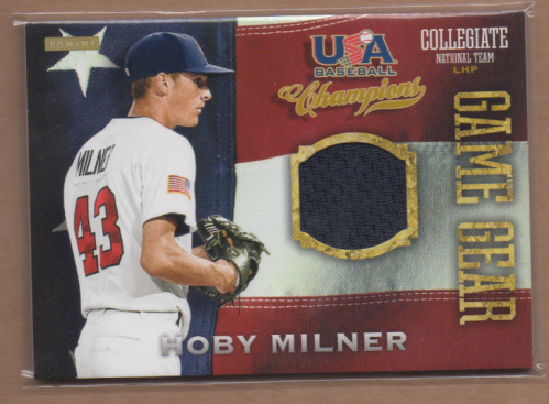 2013 USA Baseball Champions Game Gear Jerseys #12 Hoby Milner