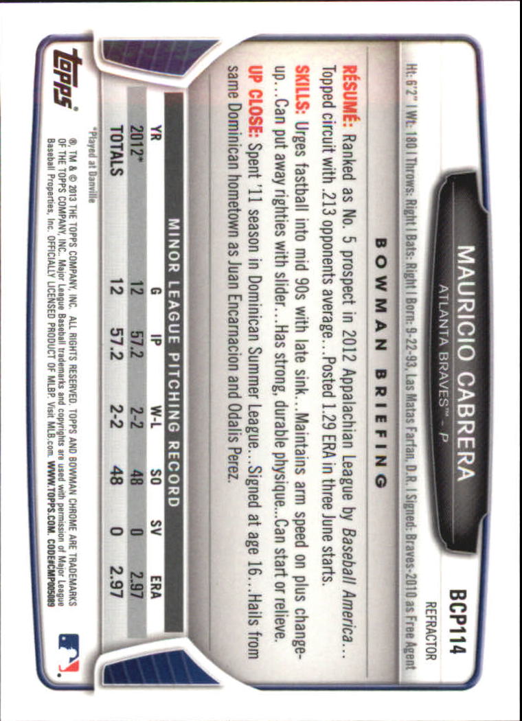 2013 Bowman Chrome Baseball Part 4 - Picture 73 of 316