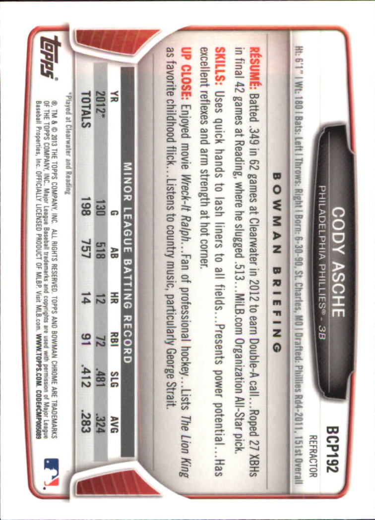 2013 Bowman Chrome Baseball Part 4 - Picture 128 of 316