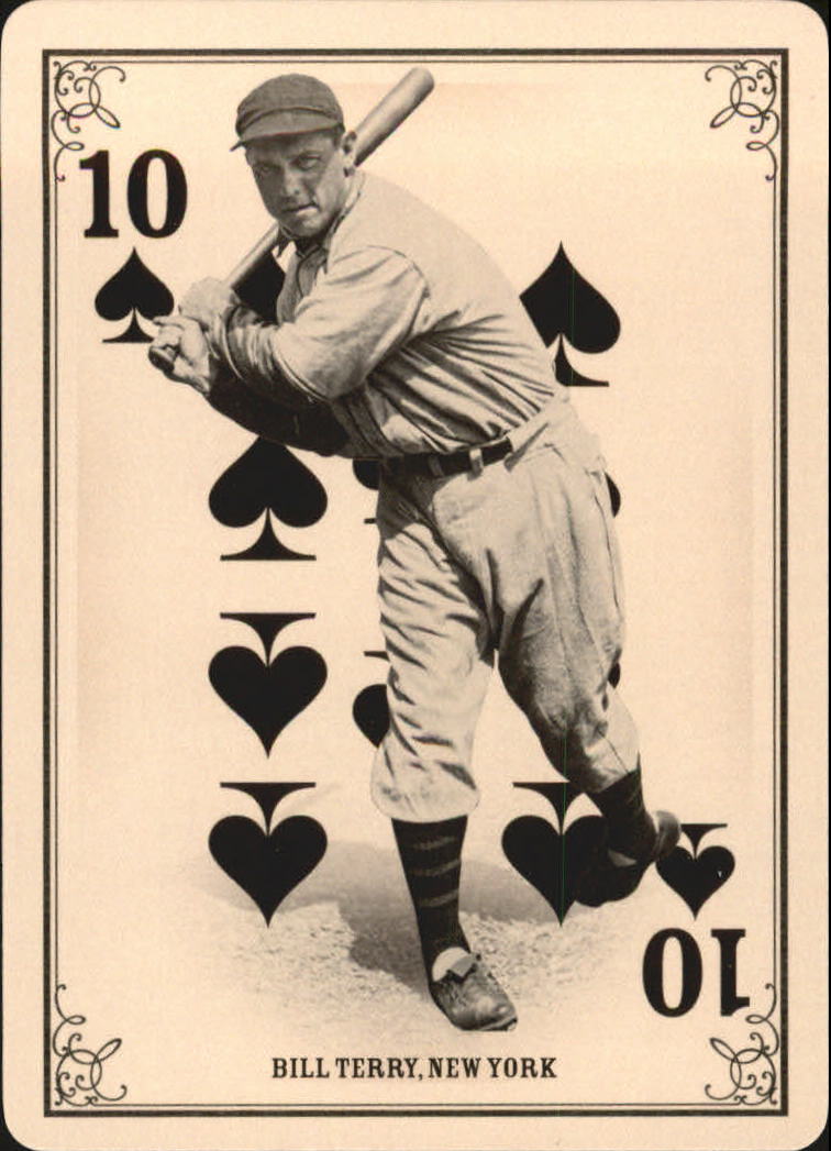 2013 Panini Golden Age Playing Cards #41 Bill Terry back image