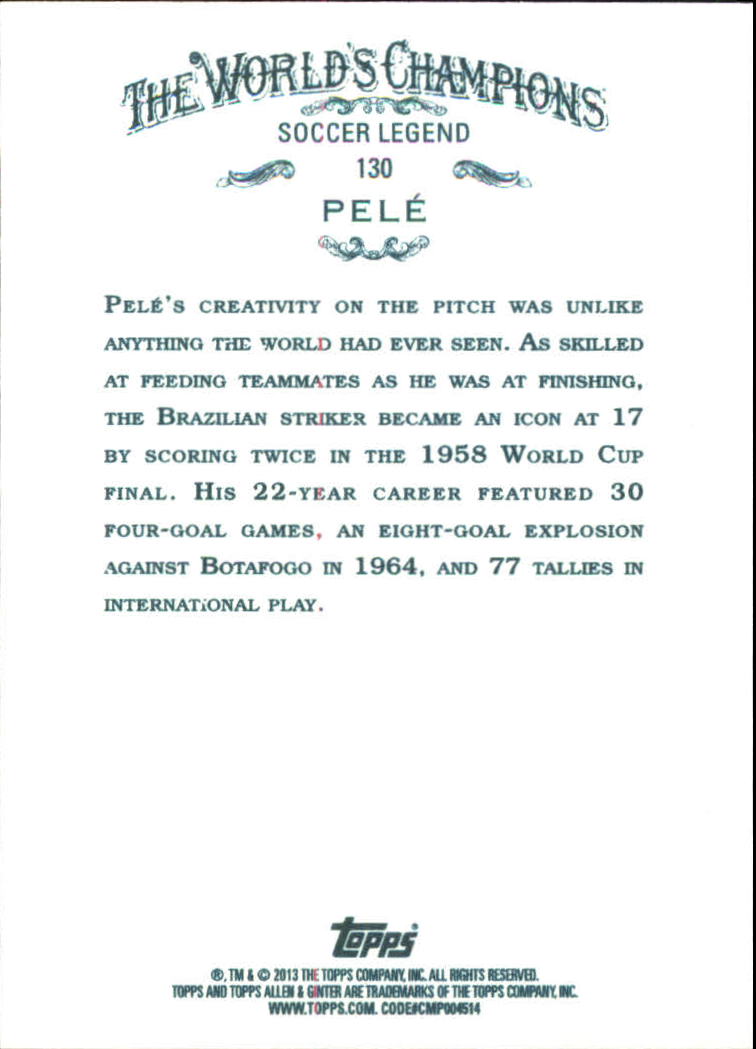 2013 Topps Allen and Ginter #130A Pele back image