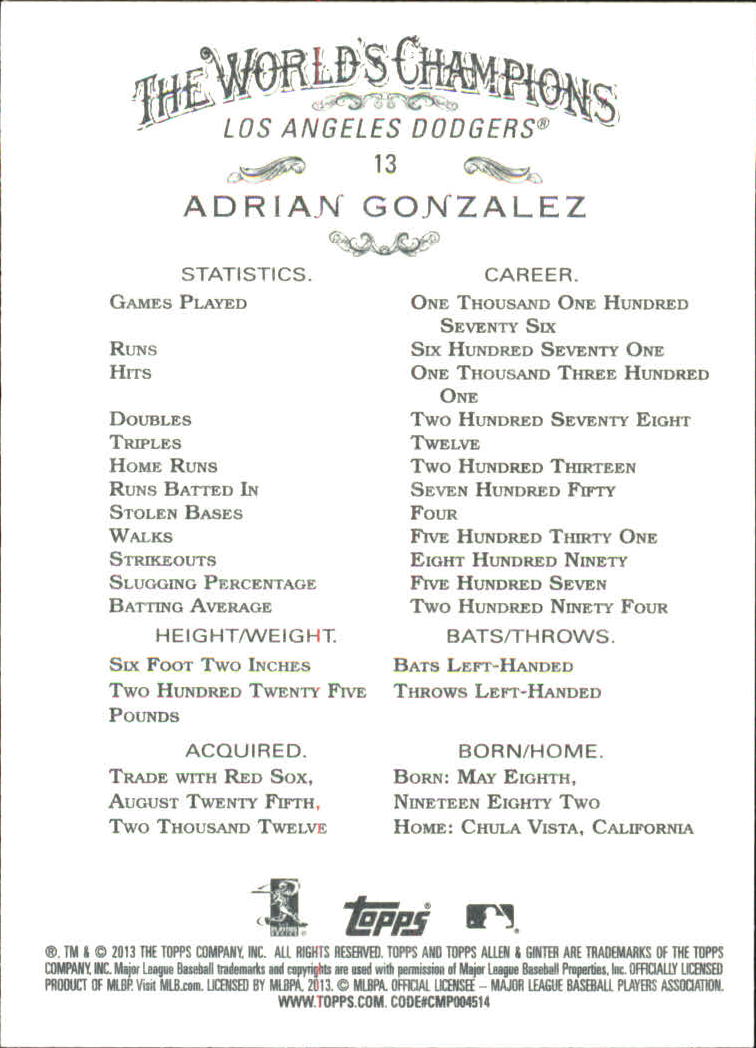 2013 Topps Allen & Ginter Baseball Part 2 - Picture 417 of 455