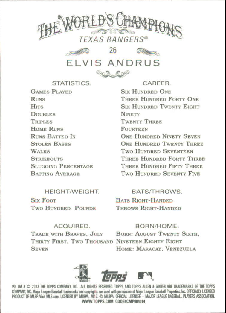 2013 Topps Allen & Ginter Baseball Part 2 - Picture 433 of 455