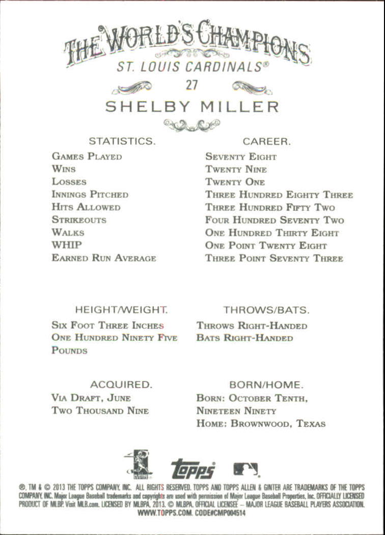 2013 Topps Allen & Ginter Baseball Part 2 - Picture 435 of 455