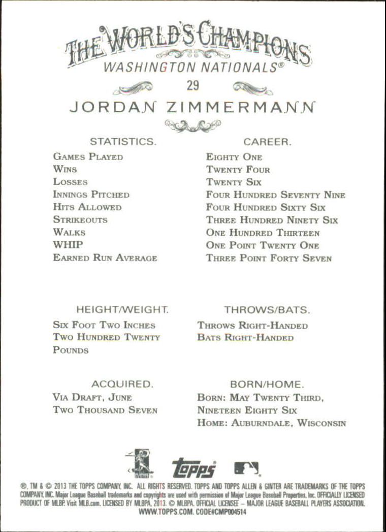 2013 Topps Allen & Ginter Baseball Part 2 - Picture 439 of 455