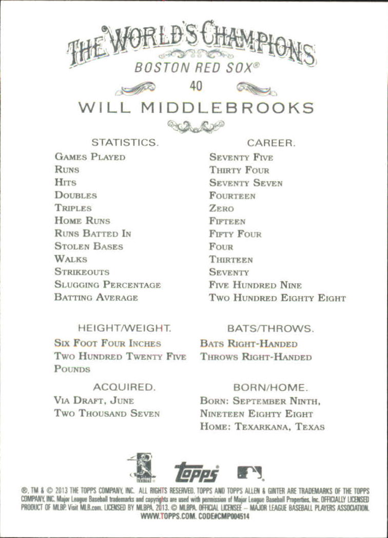 2013 Topps Allen & Ginter Baseball Part 2 - Picture 451 of 455