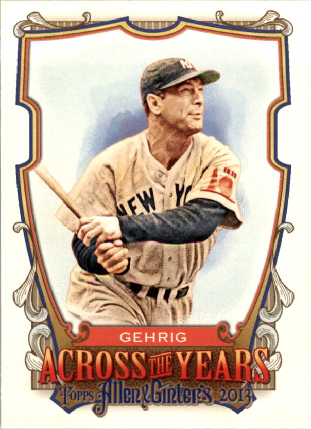 2013 Topps Allen and Ginter Across the Years #LG Lou Gehrig