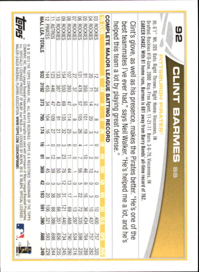 B6474- 2013 Topps Mini Baseball Card #s 1-251 -You Pick- 15+ FREE US SHIP - Picture 183 of 499