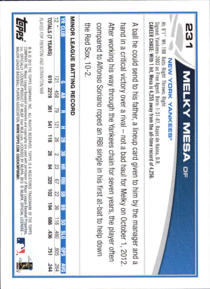 B6474- 2013 Topps Mini Baseball Card #s 1-251 -You Pick- 15+ FREE US SHIP - Picture 459 of 499