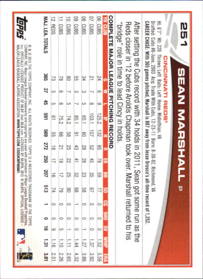 B6474- 2013 Topps Mini Baseball Card #s 1-251 -You Pick- 15+ FREE US SHIP - Picture 499 of 499