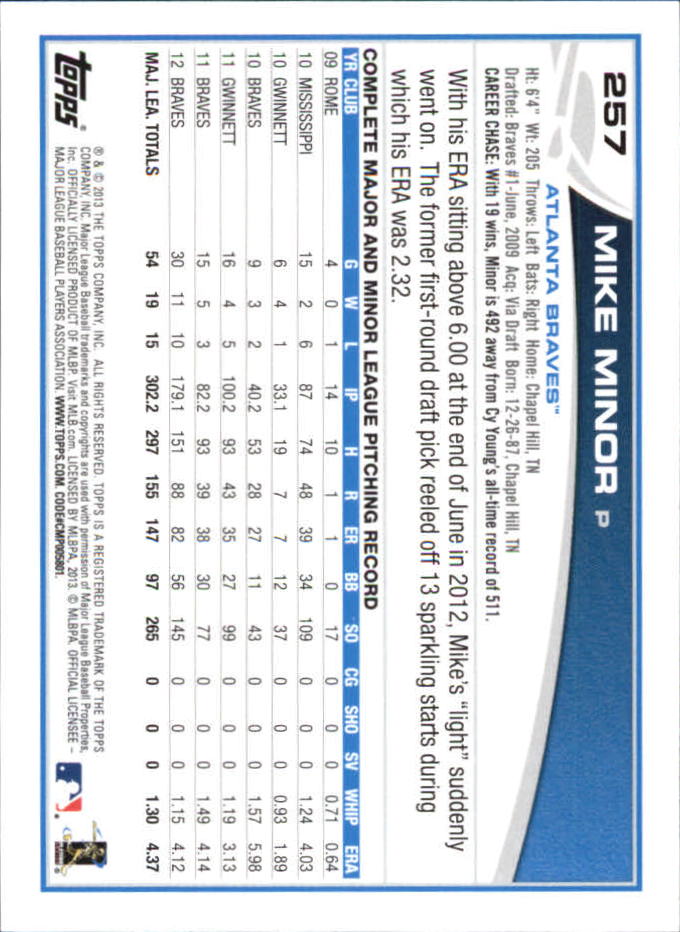 B6474- 2013 Topps Mini Baseball Card #s 252-500 -You Pick- 15+ FREE US SHIP - Picture 13 of 485