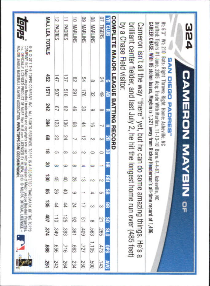 B6474- 2013 Topps Mini Baseball Card #s 252-500 -You Pick- 15+ FREE US SHIP - Picture 145 of 485