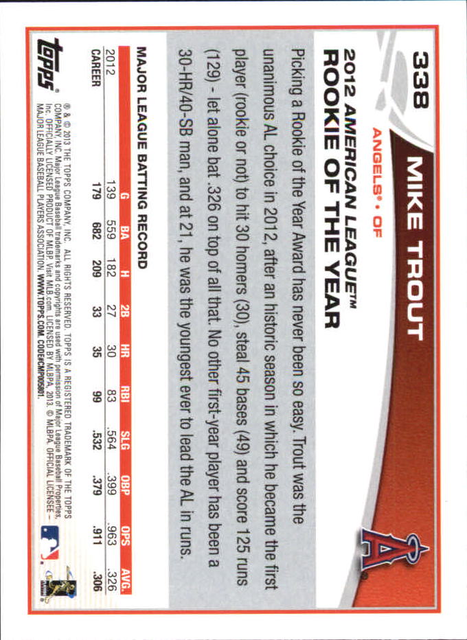 B6474- 2013 Topps Mini Baseball Card #s 252-500 -You Pick- 15+ FREE US SHIP - Picture 173 of 485