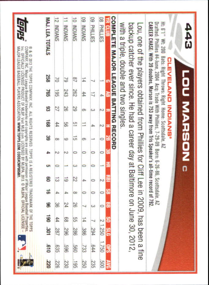 B6474- 2013 Topps Mini Baseball Card #s 252-500 -You Pick- 15+ FREE US SHIP - Picture 375 of 485
