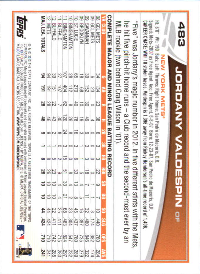 B6474- 2013 Topps Mini Baseball Card #s 252-500 -You Pick- 15+ FREE US SHIP - Picture 449 of 485
