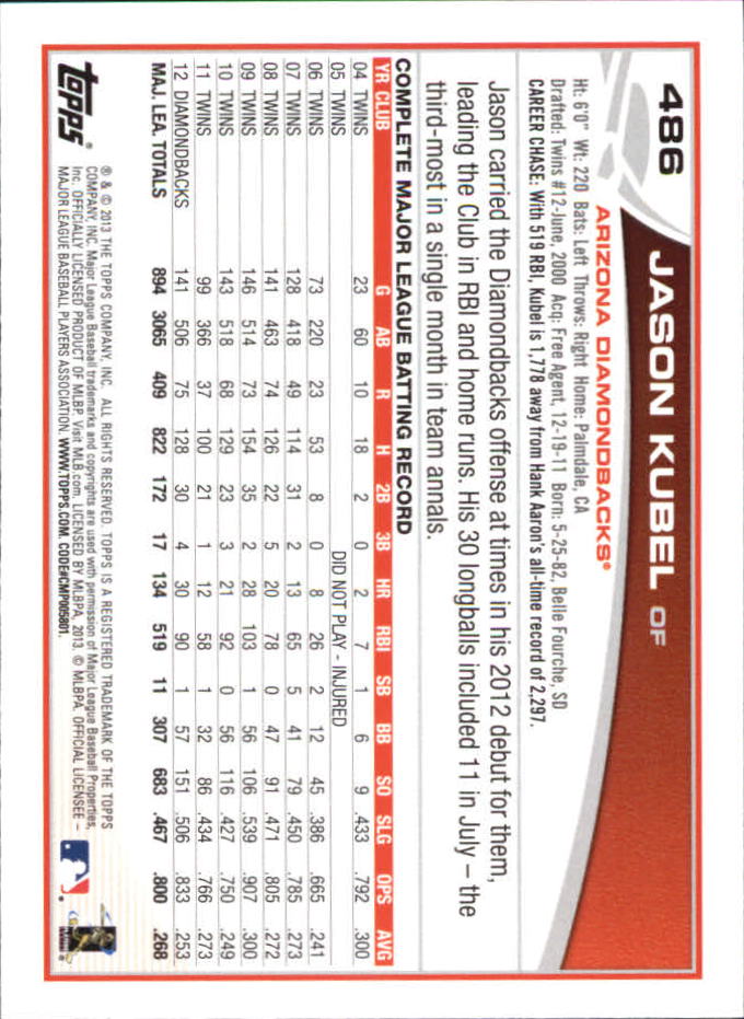 B6474- 2013 Topps Mini Baseball Card #s 252-500 -You Pick- 15+ FREE US SHIP - Picture 455 of 485