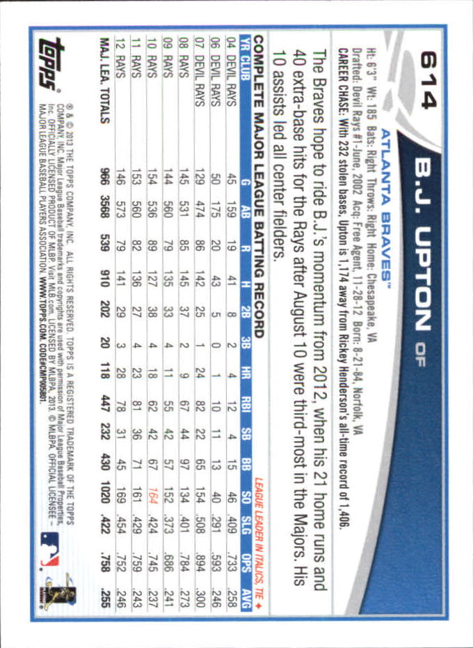 B6474- 2013 Topps Mini Baseball Card #s 502-660 -You Pick- 15+ FREE US SHIP - Picture 219 of 309