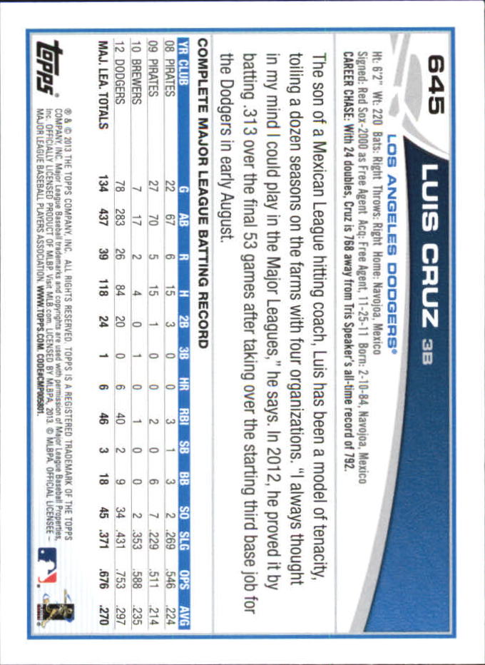 B6474- 2013 Topps Mini Baseball Card #s 502-660 -You Pick- 15+ FREE US SHIP - Picture 279 of 309