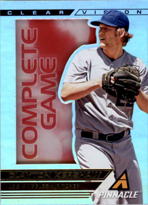 2013 Pinnacle Clear Vision Pitching Complete Game #17 Clayton Kershaw