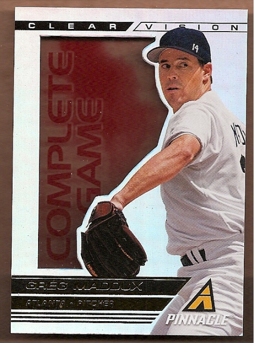 2013 Pinnacle Clear Vision Pitching Complete Game #23 Greg Maddux